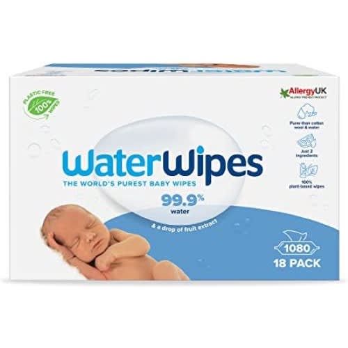 Baby Wipes Sensitive Newborn Skin - 1080 Wipes - 18 Packs Of 60 Wipes