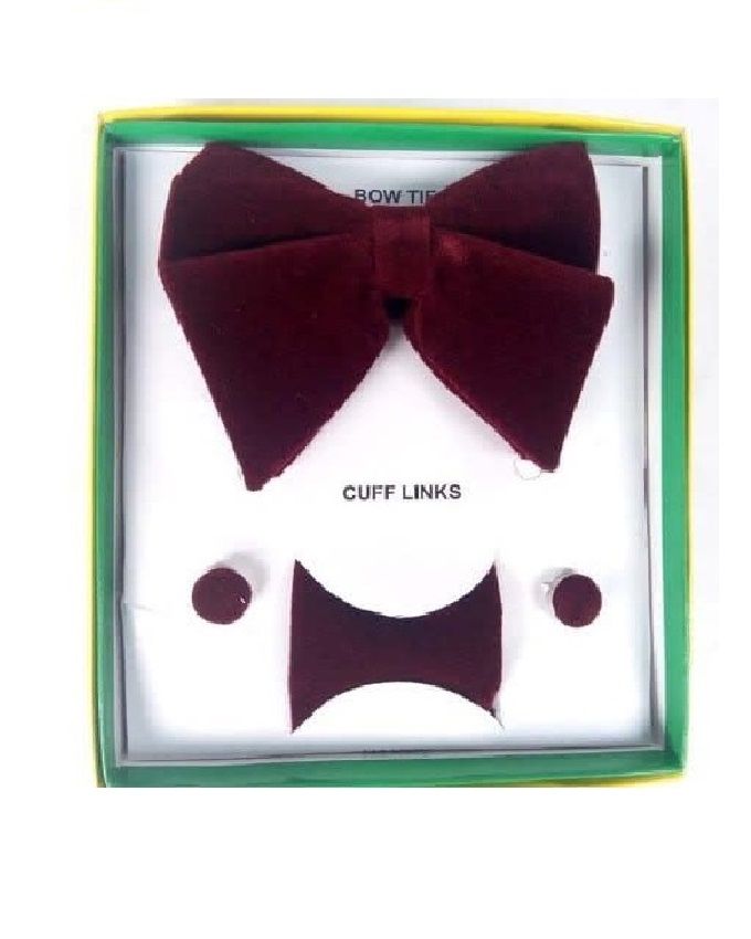 Men's Exclusive Quality Adjustable Bow Tie  - Wine