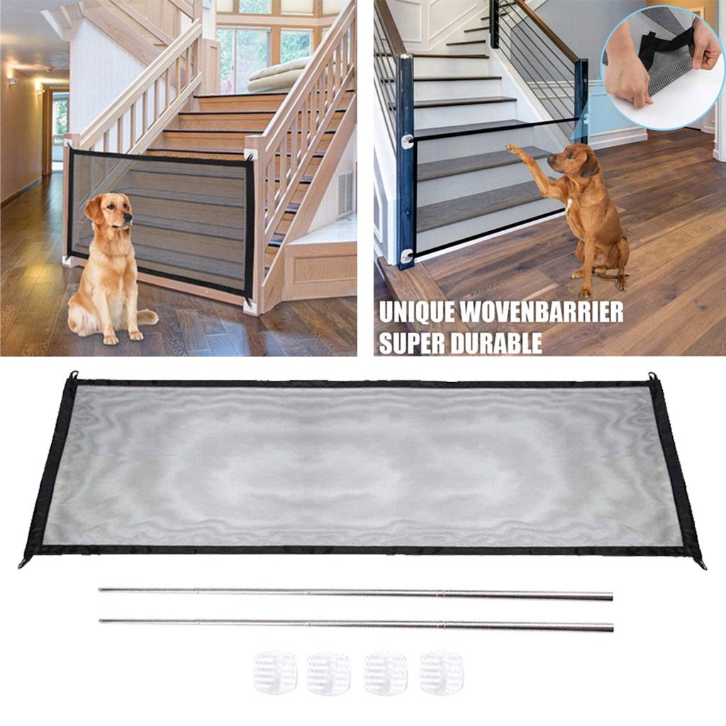Pet Dogs Safety Fence Isolation Gate For Doggies Indoor Outdoor Easy