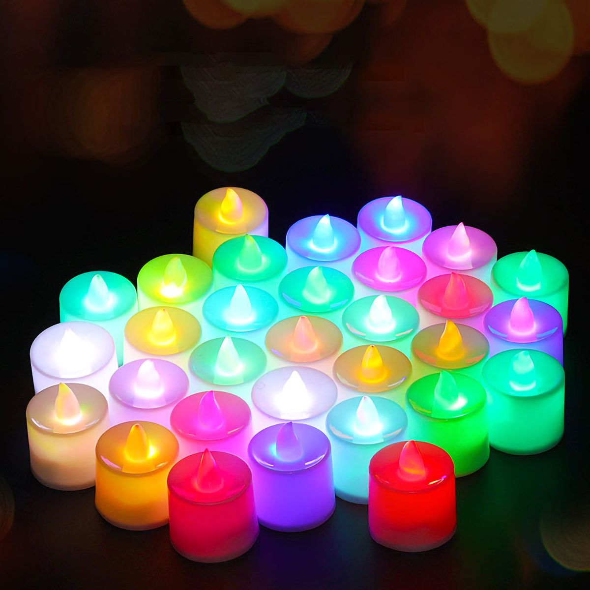 LED Candles Plastic Material Romantic Style Smoke Free Tea