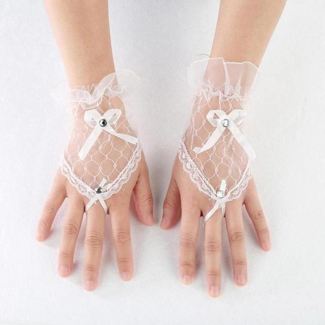 1 Pair Of Gloves Wedding Gown Accessories Fingerless Gloves