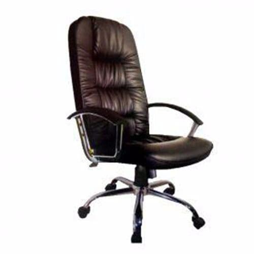 Executive Directors Swivel Chair - Black Leather