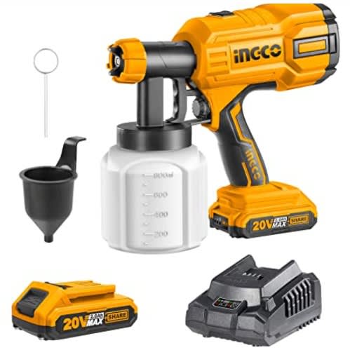 Cordless Paint Spray Gun 20v With Battery And Charger