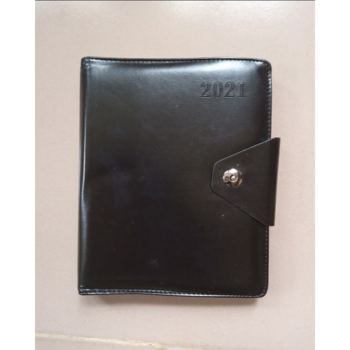 Exotic Leather Diary 2021 - Black