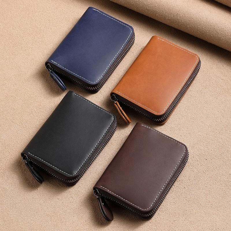 Soft leather men's card more anti-degaussing DJ-042