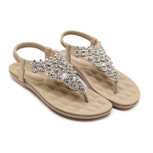 Large Size Elastic Flat Shoes Ladies Casual Leather Shoes
