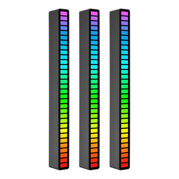 RGB Sound Control Rhythm Lights 3 PCS 32 LED 18 Colors
