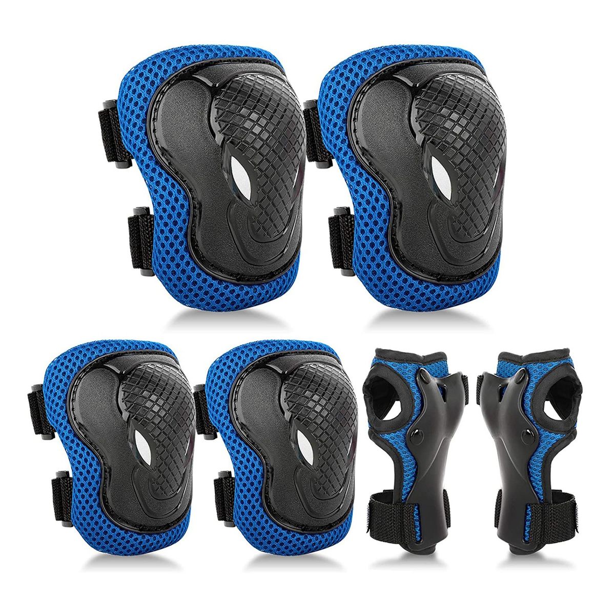 Cushion Knee Elbow Pads Pads Child Cover Wrist Spo Guards Protection Outdoor Sports Roller Guard Rollerskating Padding Women-Blue