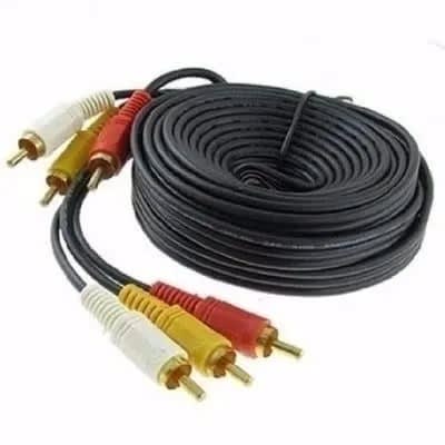Rca Av Cable  - 20m -  3-3 - Black