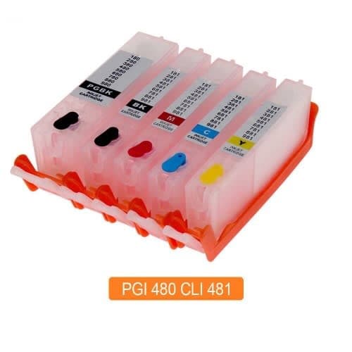 Refillable Cartridge For Pgi480 480 Cli 481 Xxl For Canon Pixma Ts704 Ts6140 Ts6240 Tr7540