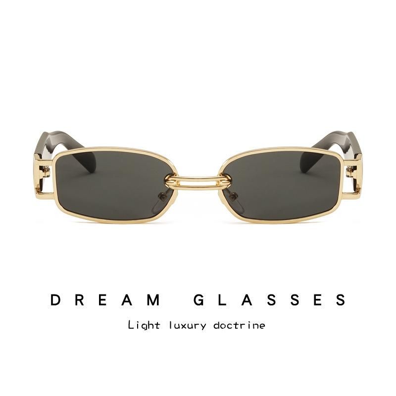 Personality Sunglasses Irregular Retro Small Frame Sunglasses Black