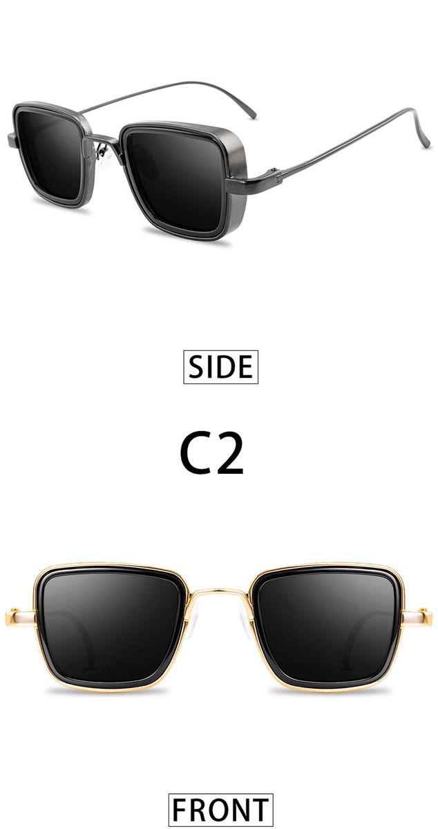 Unisex Vintage Male Female Sunglass UV 400 Square Sun Glass