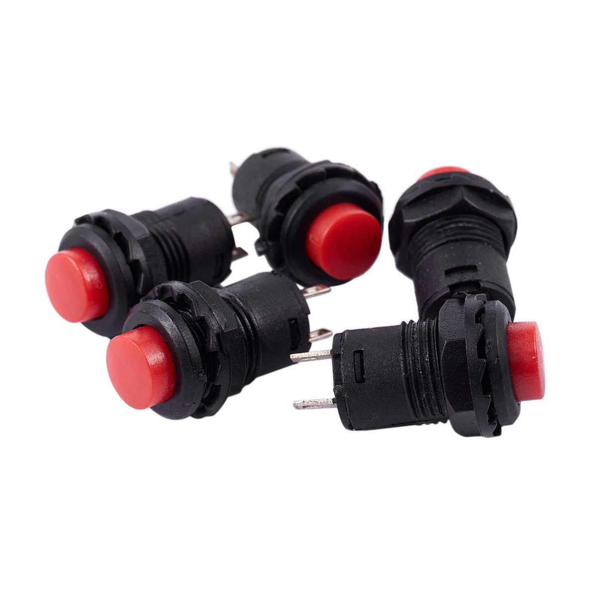 5 X 12mm Car Boat Latching Lock On / Off Button 125V 250V re