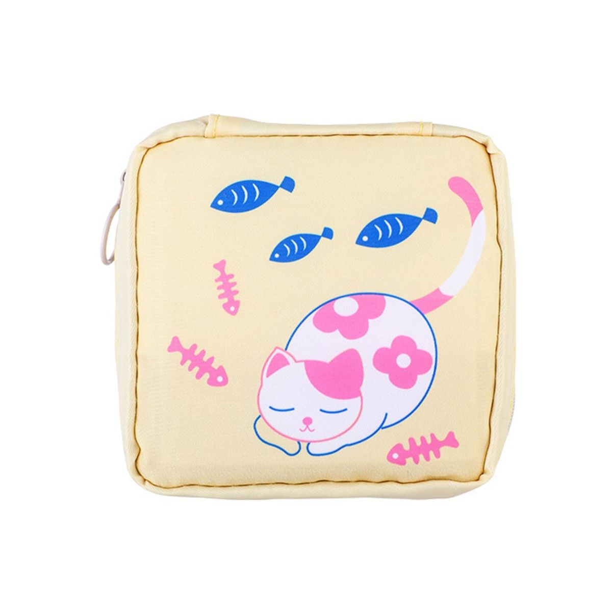 Sanitary Towel Storage Bag Sanitary Napkin Storage Bag Women Period Pad Container Yellow