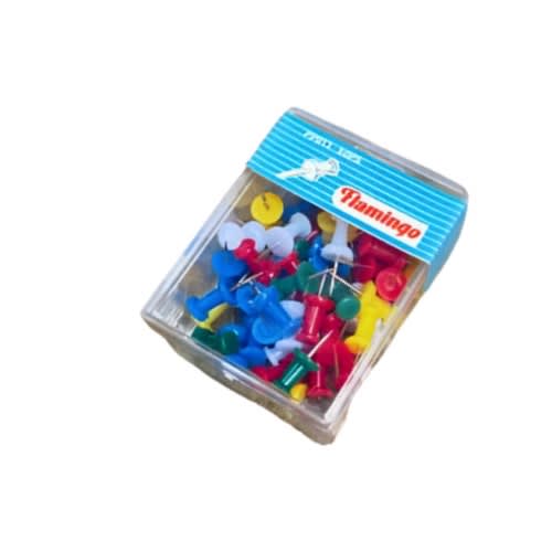 Pack Of Flamingo Colored Push In Pin