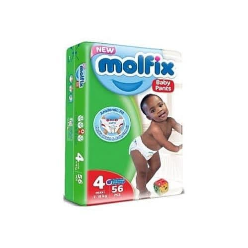 Molfix Baby Pant Diaper - Size 4 - 56 Counts - Pack Of 3