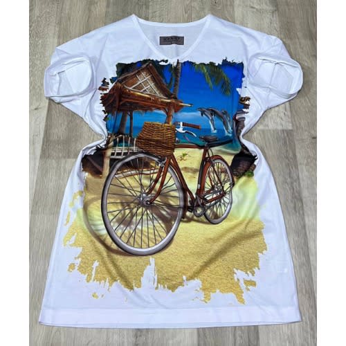 Bicycle Print 3d Graphics T-shirt