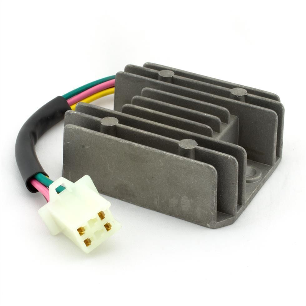 Universal 4 Wire Full Wave Black Motorcycle Regulator
