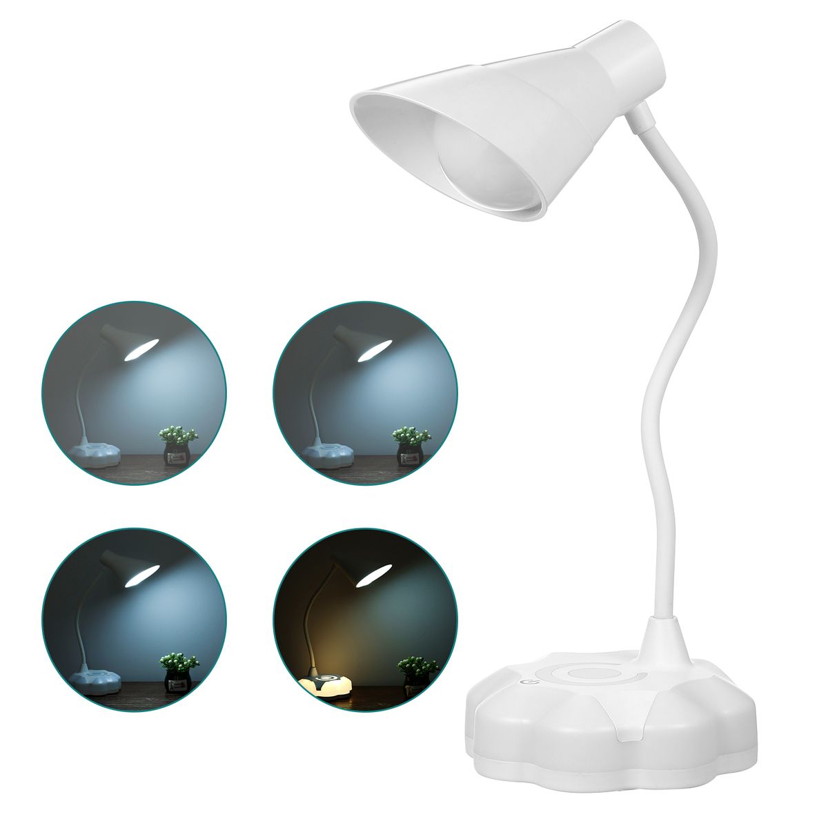 2.8W Flexible Dimmable USB LED Desk Table Lamp 3 Levels