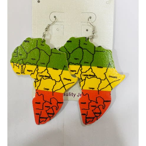 Africa Shape Dangling Earrings
