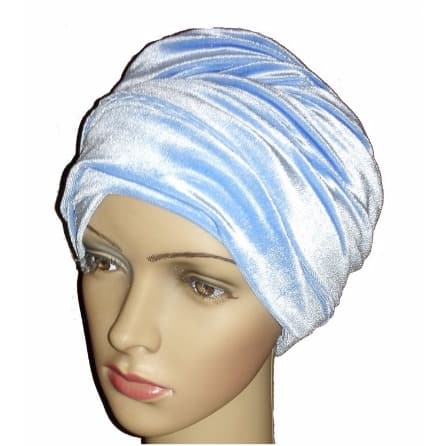 Velvet Turban - Carnaby Blue