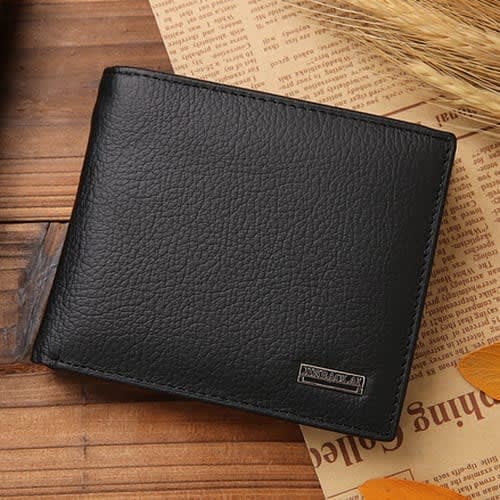 Men's Pure Executive Leather Wallet - Black