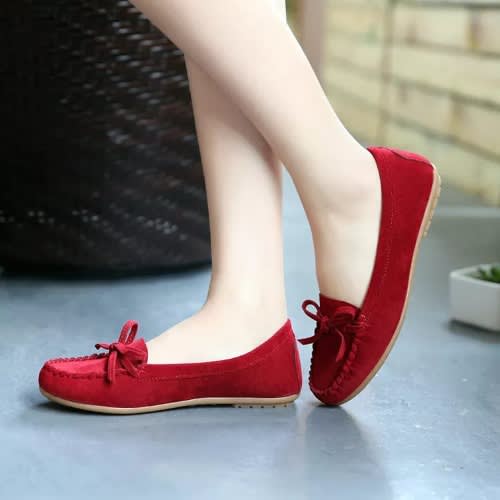 Female Loafers - Red