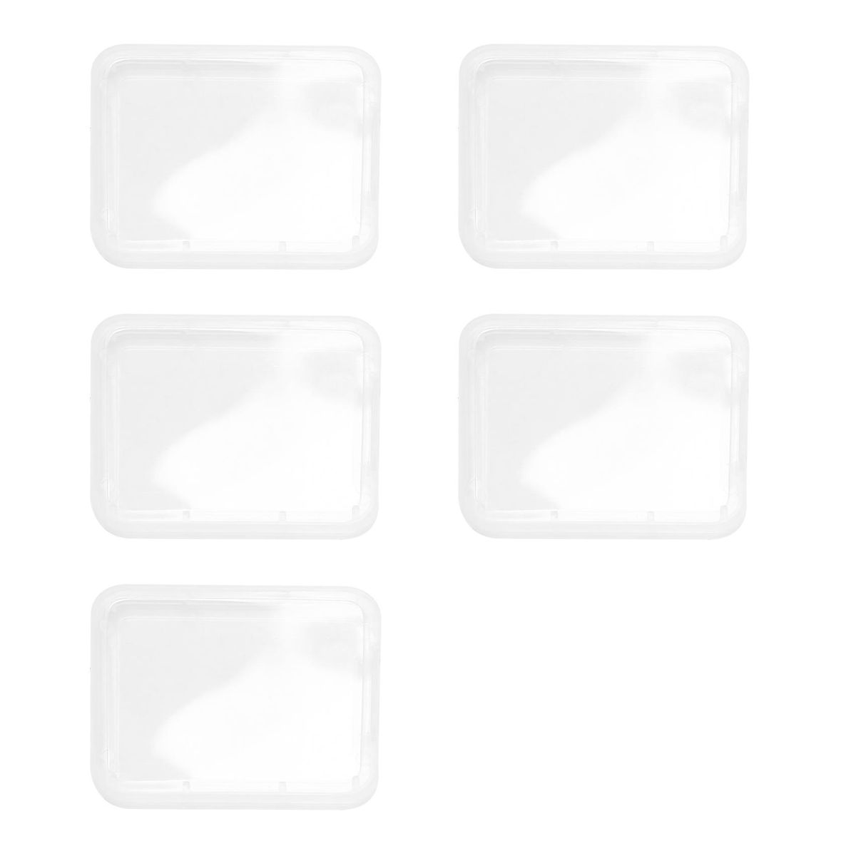 5 Series Memory Card Case Box Protective Case for SD SDHC XD CF Card White transparent