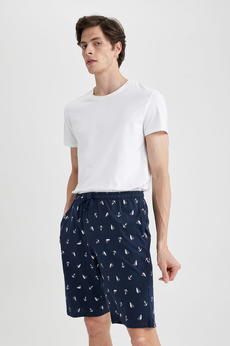 Man Young Regular Fit Knitted Bottoms - Navy