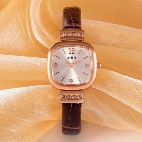 Classy Ladies Trend Leather Wristwatch - Brown