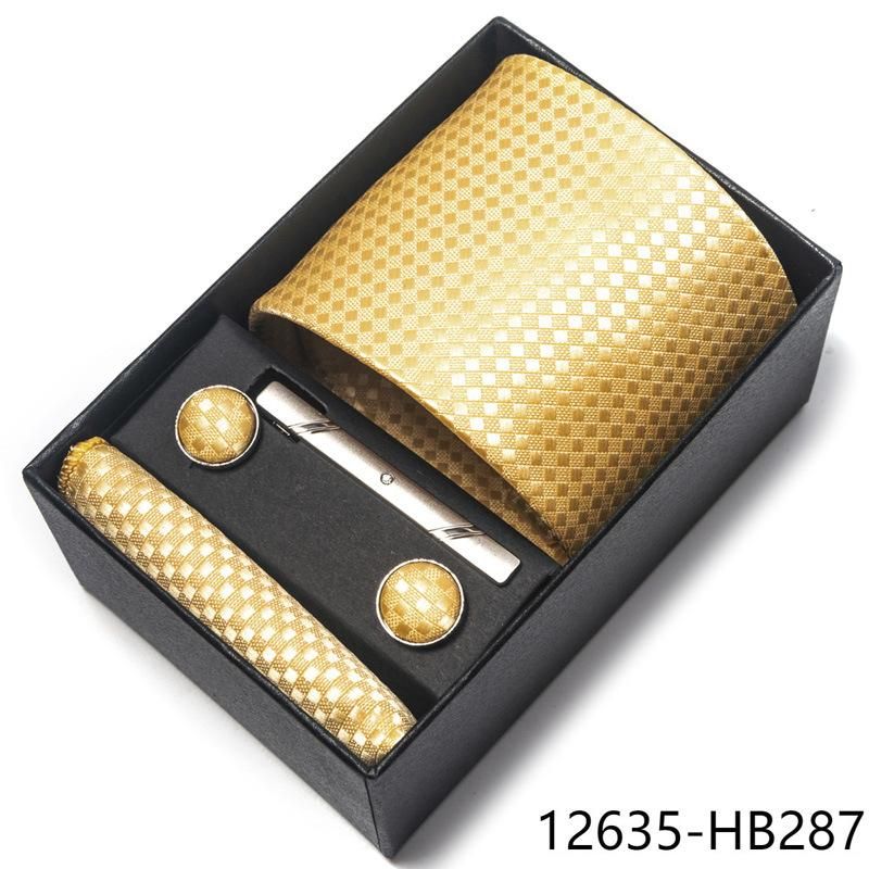 Men'S Tie Gift Box Solid Color Tie Set HB287