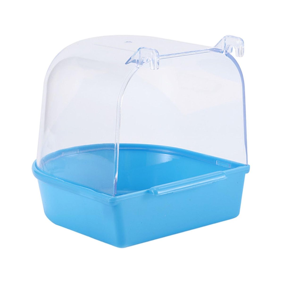 Bird Bath Tub Feather Haven Bird Bath Cage Hygienic Cozy Spa for Small Blue