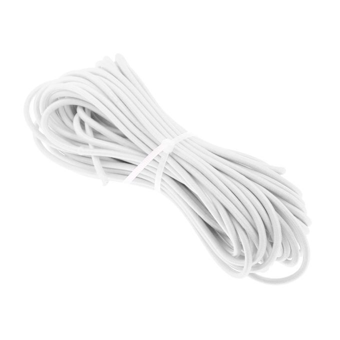 2mm Black Bungee/Shock Cord Tie Down Kayak Boat Tarp Caravan 20m White