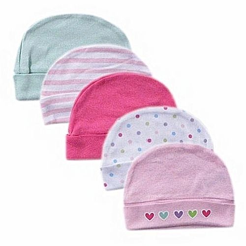 Baby Girl Caps Gift Set Of 5 Multicolour/Design