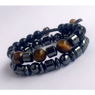 Men’s  Connect Bead Bracelet Set - 2 Pieces