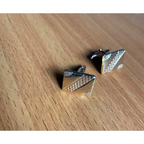 Men's Gold Flat Cuff Links