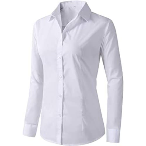 Ladies Formal Dress Shirt  - White