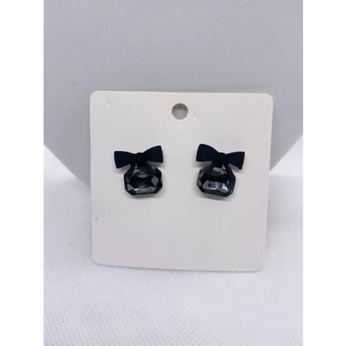Bow Earring - Black
