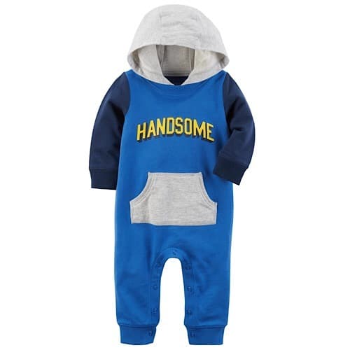 Infant Baby Boy Hooded Jumpsuit- Handsome