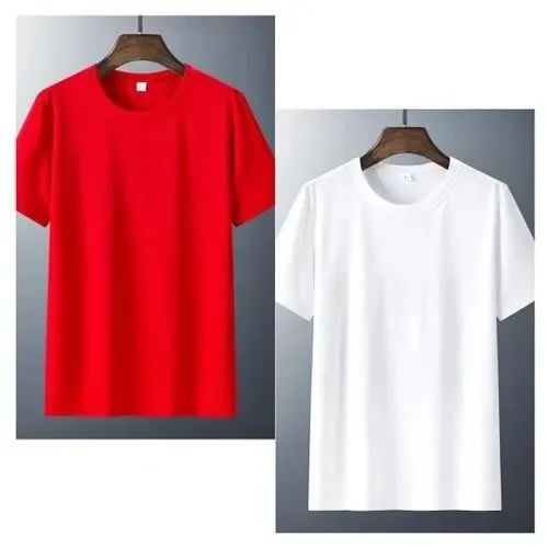 Unisex Plain Round Neck - 2 In 1