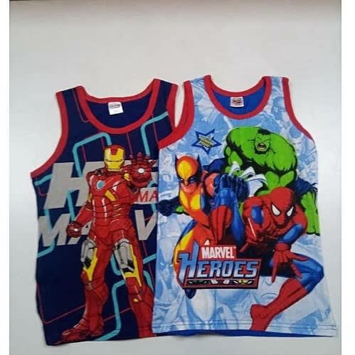 Boys Cartoon Characters Singlets - 2 Pieces - Multicolour