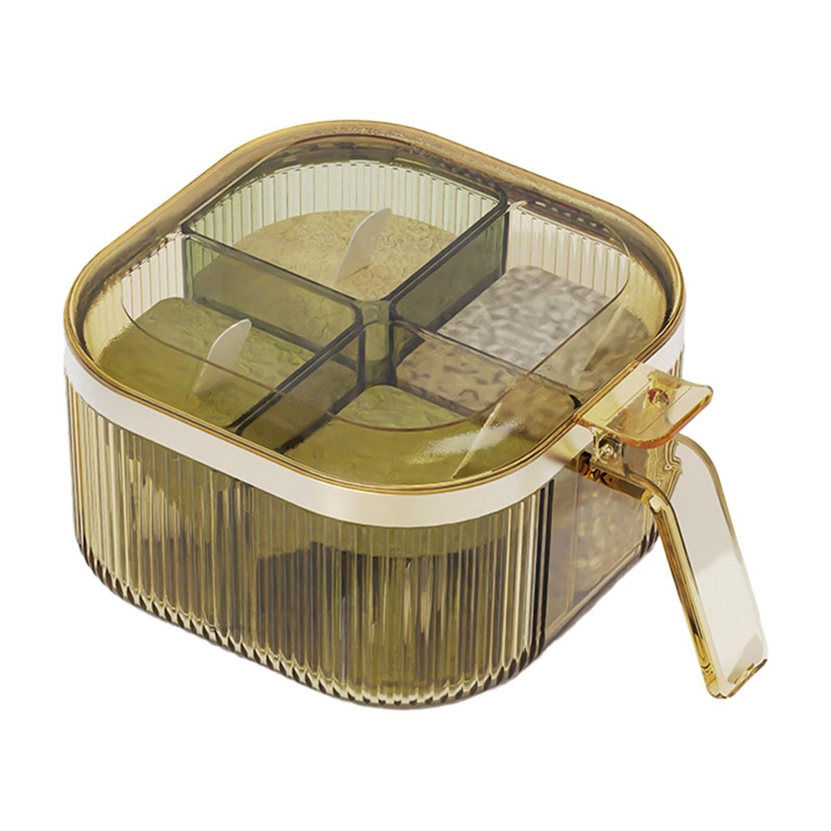 Seasoning Box Combination Seasoning Container with Lid Yellow