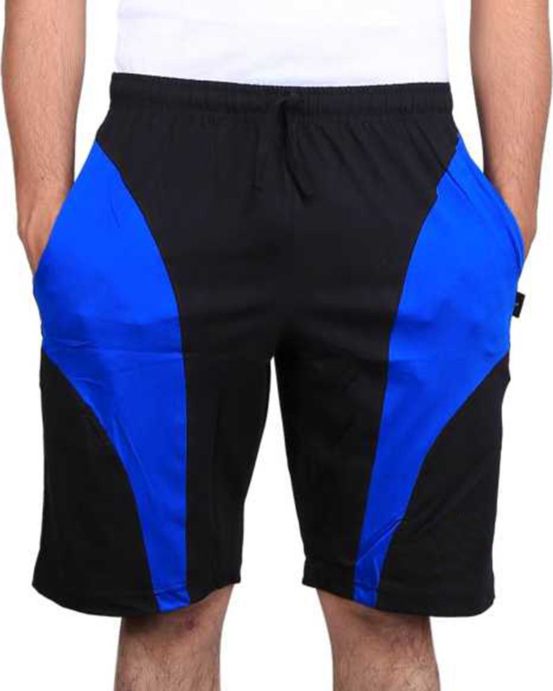 Solid & Unique Men Sports & Casual Shorts - Black & Blue